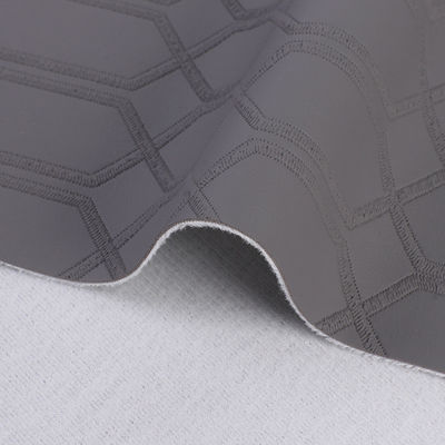 Hexagonal Square Plaid Pattern PVC Faux Artificial Leather Fabric