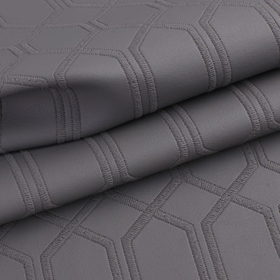 Hexagonal Square Plaid Pattern PVC Faux Artificial Leather Fabric