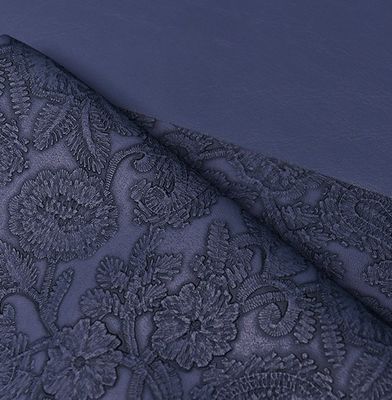 3D Retro Floral Embossed PVC Leather For Handbag Packaging Box Decorative Fabric Placemat Faux Leather