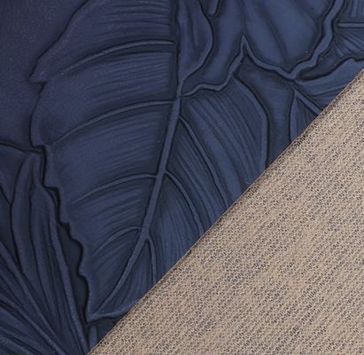 3D Retro Floral Embossed PVC Leather Brushed Bottom For Handbag Packaging Box Decorative Fabric Placemat Faux Leather