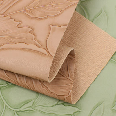 3D Retro Floral Embossed PVC Leather Brushed Bottom For Handbag Packaging Box Decorative Fabric Placemat Faux Leather