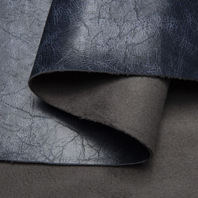 Soft Handfeel 1.5-2.5mm Suede Backing Oil Wax Crazy Horse Leather PVC Artificial Leather For Sofa Seat Bag