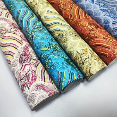 Pvc Macrame Printed Film Style Synthetic Artificial Leather For Bag Packaging Notebook Phone Shell Faux Leather Fabric