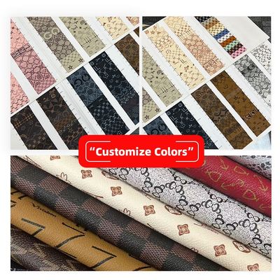 0.5mm Printed PVC Leather Fabric for Bags , Notebooks , Phone Cases