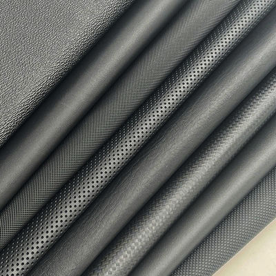 Pvc Embossed Various Litchi Punch Pinhole Texture Artificial Synthetic Leather for Chair Sofa Car Foot Faux Leather
