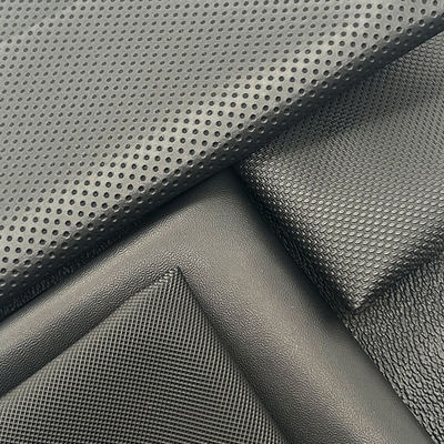 Pvc Embossed Various Litchi Punch Pinhole Texture Artificial Synthetic Leather for Chair Sofa Car Foot Faux Leather