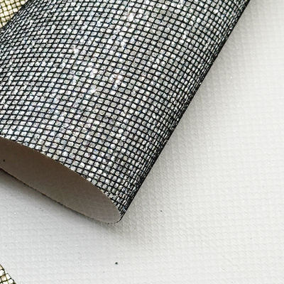 Small-Check Coarse Glitter PVC Synthetic Leather Shoe Jewelry Craft Luggage Bag Packaging Boxes Waterproof Stretch Faux Leather
