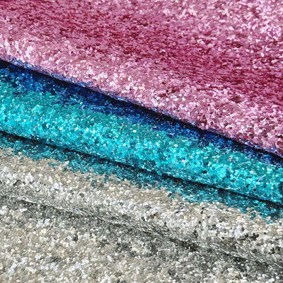 Coarse Glitter PVC Synthetic Leather for Shoe Jewelry Craft Luggage Bag Packaging Boxes Faux Leather Material