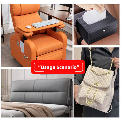 3mm Thick PVC Quilted Sponge Suede Texture Faux Leather Anti-Scratch Waterproof for Sofas Decorative Furniture Accessories