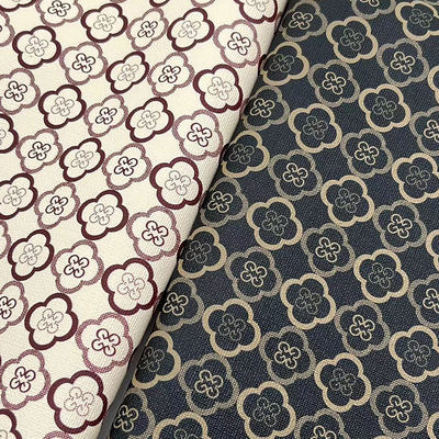 Pvc Four Leaf Clover Printed Style Synthetic Artificial Leather for Bag Packaging Notebook Phone Shell Faux Leather Fabric
