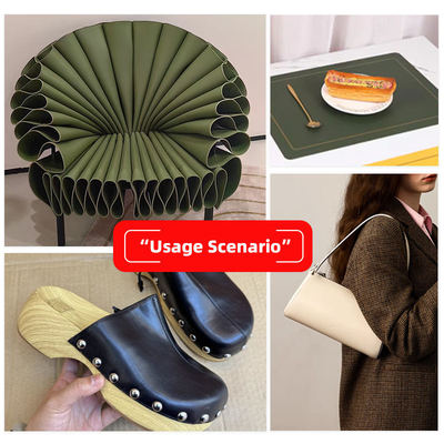 PVC Litchi Grain Double Face Synthetic Faux Leather Materials Embossed Waterproof for Bag Table Mat Belt Decorate Purposes