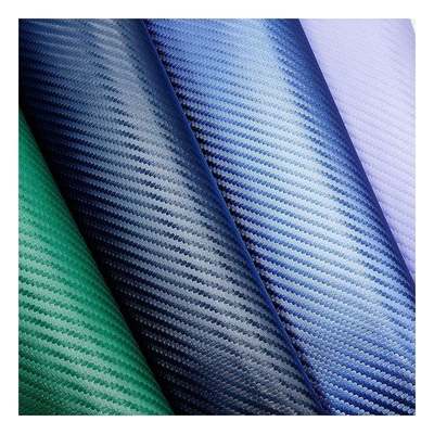 1.0mm Thick Carbon Fiber PU Synthetic Leather for Bags Wallets Belts Car Boutiques Faux Leather Material