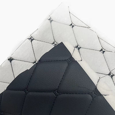 Custom PVC Embroidery Quilted Synthetic Leather 6.0mm Polyurethane Foam for Car Seat Cover Sofa Faux Leather Fabric