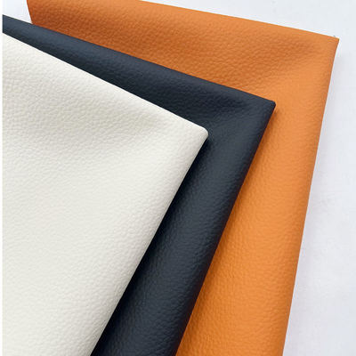 PVC Litchi Texture Synthetic Leather Skin-like Feel Faux Leather for Chair Sofa Car Foot Bag Craft