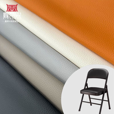 PVC Litchi Texture Synthetic Leather Skin-like Feel Faux Leather for Chair Sofa Car Foot Bag Craft