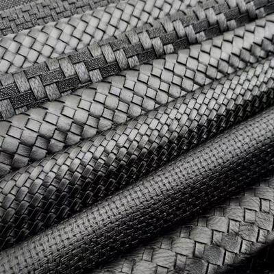 PVC Woven Pattern Synthetic Leather Embossed Faux Leather Materials for Shoes Bags Furniture Crafts Sofas Outdoor