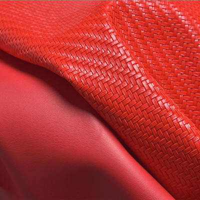PVC Embossed Woven Pattern Synthetic Artificial Leather for Sofa Bag Chair Car Seat Wallet Decorate Belt Faux Leather Fabric