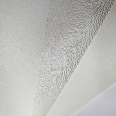 Pvc White Embossed Digital Printing Synthetic Artificial Leather for Bag Notebook Phone Shell Table Mat Faux Leather Fabric