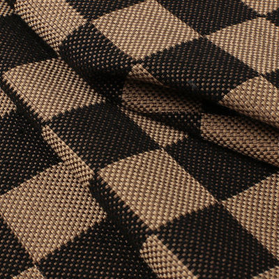 1.0mm Thick Linen Plaid Flax Fabric Waterproof Stretch Flocked Outdoor for Sofa Bag Car Seat Belt Faux Leather Woven Backing