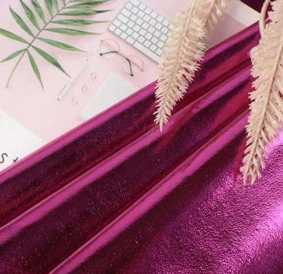 Metal Film PU R61 Sheep Grain Synthetic Leather Clothing Wallet Box Shoes Bag Notebook Faux Leather Fabric