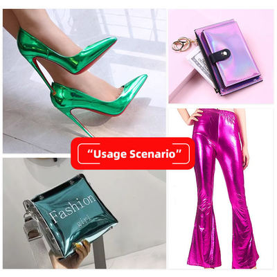 Metal Film PU R61 Sheep Grain Synthetic Leather Clothing Wallet Box Shoes Bag Notebook Faux Leather Fabric