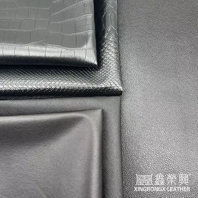 Wholesale Pvc Faux Leather Wallet Box Shoes Notebook Litchi Animal Woven Cross Pattern Artificial Synthetic Leather Fabric