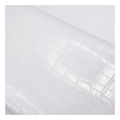 Embossed PVC Crocodile Textured Faux Leather Brightly Colored Synthetic Leather for Shoes Bags Furniture Craft Materials