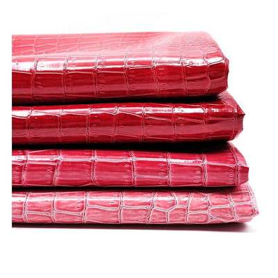 Embossed PVC Crocodile Textured Faux Leather Brightly Colored Synthetic Leather for Shoes Bags Furniture Craft Materials