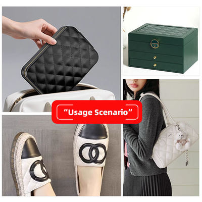 1.8mm Thick PVC Embroidery-Embossed Stripes Synthetic Faux Leather Waterproof Bag Table Mat Shoes Wallet Decorate Belt Sofa