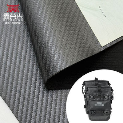 1.1mm Thick Carbon Fiber PVC Synthetic Leather Embossed Faux Leather Material for Upholstery Car Backpack Wallet Bag Belt Sofa