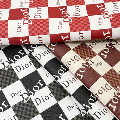 Printed PVC Faux Leather Fabric 0.8mm Thick for Bags & Purses