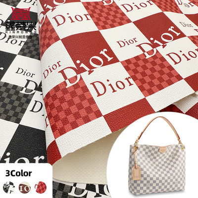 Printed PVC Faux Leather Fabric 0.8mm Thick for Bags & Purses