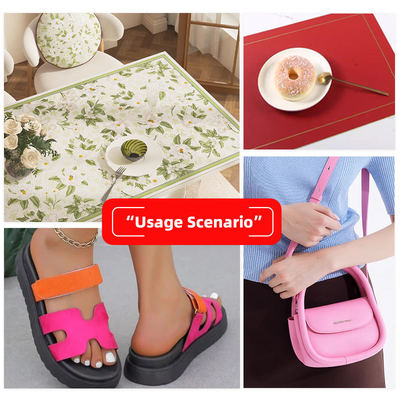 Semi PU Double Face Synthetic Leather 1.5mm Thick for Bags Shoes Upholstery