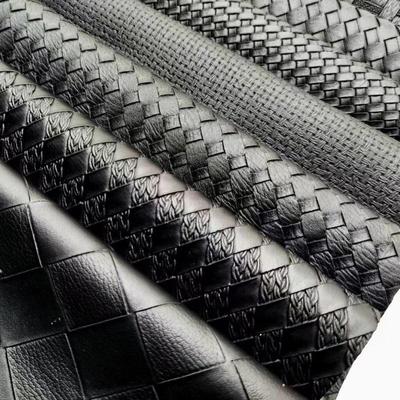 PVC Woven Embossed Faux Leather for Furniture Upholstery