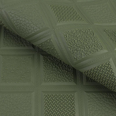 PVC Antiskid Rhombus Embossed Style Artificial Synthetic Leather for Car Foot Car Seats Sofa Decorate Bag Faux Leather Fabric