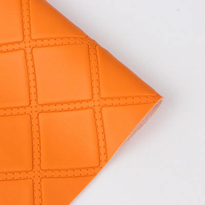 PVC Rhombus Punching Embossed Style Artificial Synthetic Leather for Car Foot Car Seats Sofa Decorate Bag Faux Leather Fabric