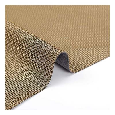 Pvc Metal Pearl Light Color Small Weave Pattern Artificial Synthetic Packaging Wallet Box Shoes Notebook Faux Leather Fabric