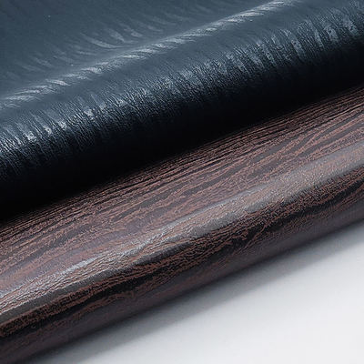 Wholesale Pvc Stripe Leather Artificial Synthetic Leather Wood Print Packaging Wallet Box Shoes Notebook Faux Leather Fabric