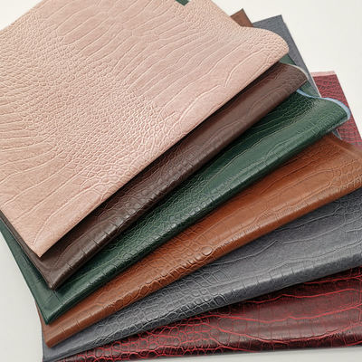Pvc Crocodile Grain Artificial Synthetic Leather Wallet Box Shoes Ntoebook Faux Leather Fabric