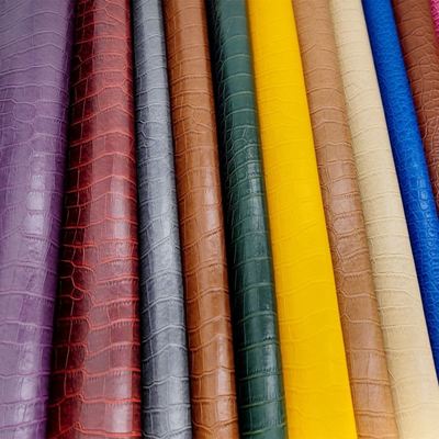 Pvc Crocodile Grain Artificial Synthetic Leather Wallet Box Shoes Ntoebook Faux Leather Fabric