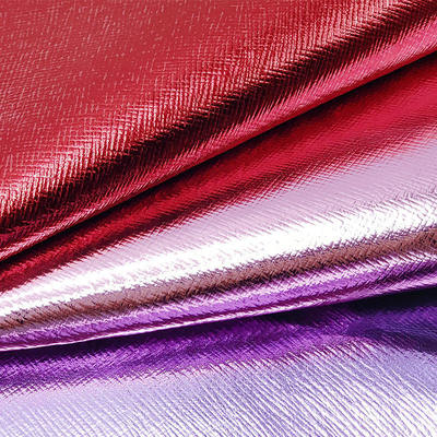 Pvc Metal Film Filter Cross Pattern Artificial Synthetic Leather Handbag Wallet Case Shoes Notebook Faux Leather Fabric