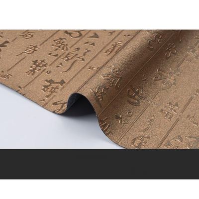 Wholesale PVC Artificial Synthetic Leather Chinoiserie Calligraphy Grain Pattern for Wallet Boxes Shoes Sofas Bags Woven