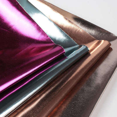 Metal Film PU R61 Sheep Grain Synthetic Leather Clothing Wallet Box Shoes Bag Notebook Faux Leather Fabric