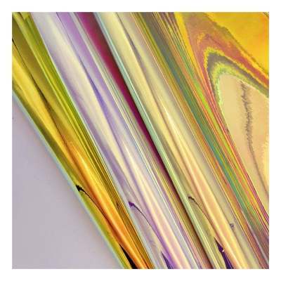 Rainbow Pu Holographic Metallic Colorful Mirror Leather Synthetic Artificial Faux Shoes Case Handbag Notebook Leather Fabric