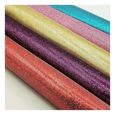 Wholesale Mesh Glitter Fabric Synthetic Artificial Faux Leather Shoes Phone Shell Vanity Case Handbag Notebook Leather Fabric