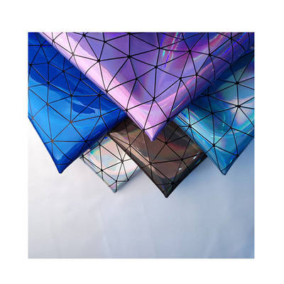 Special PU Laser Mirror Triangulation Synthetic Leather Luggage Handbag Shoes Cosmetic Bag Leather Fabric