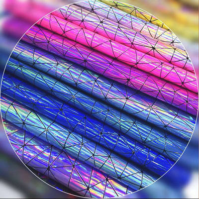 Special PU Laser Mirror Triangulation Synthetic Leather Luggage Handbag Shoes Cosmetic Bag Leather Fabric