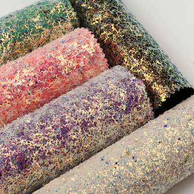 PU Sparkly Shiny Glitter Fabric Sheets Chunky Synthetic Leather for Shoes Bags Bow Crafts Hat Faux Leather Fabric