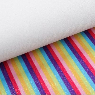 PU Sparkly Shiny Rainbow Glitter Fabric Synthetic Leather for Shoes Bags Bow Crafts Hat Faux Leather Fabric