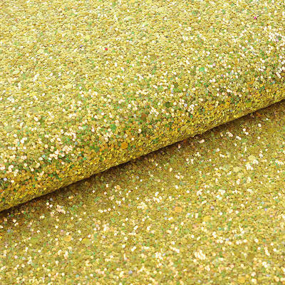 Elastic PU Sparkly Shiny Chunky Hexagon Glitter Fabric Synthetic Leather for Shoes Bags Bow Crafts Hat Faux Leather Fabric